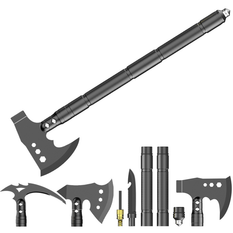 Lauko sulankstomas kirvis ir plaktukas – aliuminio lydinio komplektas