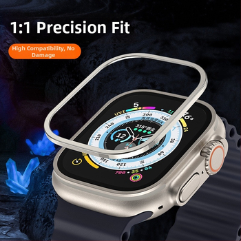 Priekšējā aizsargfilma priekš iWatch Ultra 2 — no alumīnija sakausējuma, temperēta, mehāniski apstrādāta