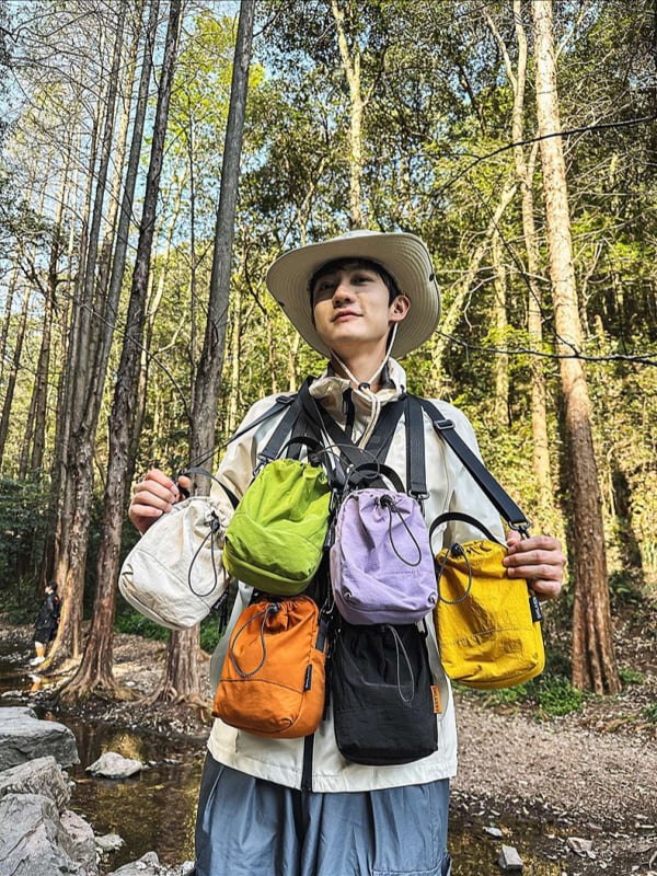 Muška torba preko ramena - najlon, unutarnja podstava od poliestera, vodootporna, stil za odmor i putovanja, svakodnevna uporaba