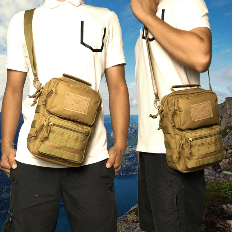 Muška kamuflaža prsna torbica s crossbody remenom | Materijal 600D Oxford, najlonska traka, otporna na habanje, podstava od najlona