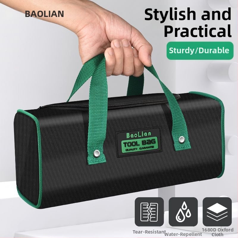 Τσάντα εργαλείων ηλεκτρολόγου, φορητή από καμβά, αδιάβροχη, για αποθήκευση και επισκευές, ανθεκτική στη φθορά με παχύτερη κατασκευή.