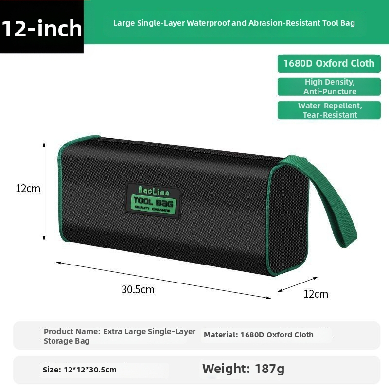 Τσάντα εργαλείων ηλεκτρολόγου, φορητή από καμβά, αδιάβροχη, για αποθήκευση και επισκευές, ανθεκτική στη φθορά με παχύτερη κατασκευή.