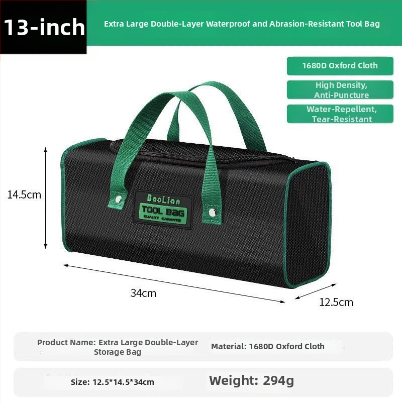 Τσάντα εργαλείων ηλεκτρολόγου, φορητή από καμβά, αδιάβροχη, για αποθήκευση και επισκευές, ανθεκτική στη φθορά με παχύτερη κατασκευή.