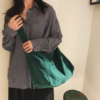 Ženska Tote torba u korejskom stilu, velika kapaciteta, crossbody s jednom naramenicom, washed vintage canvas bucket torba