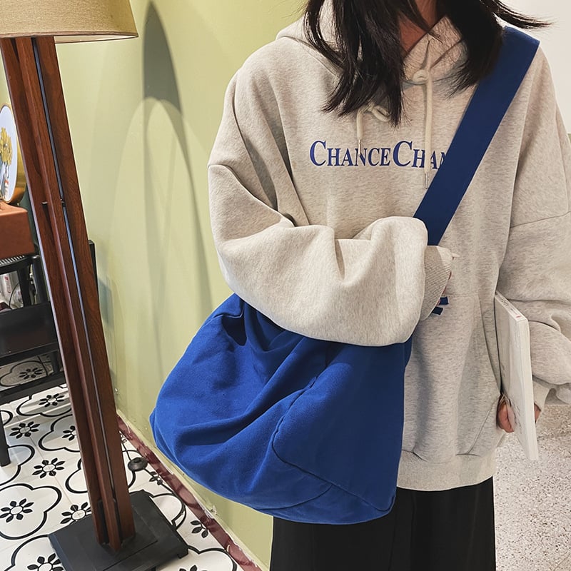 Ženska Tote torba u korejskom stilu, velika kapaciteta, crossbody s jednom naramenicom, washed vintage canvas bucket torba