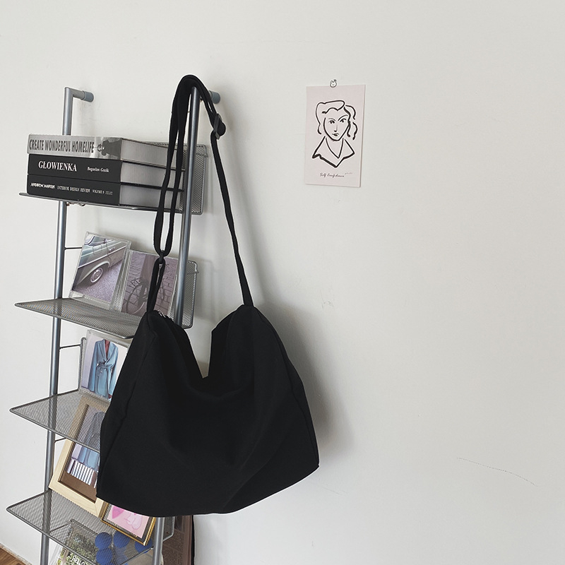 Ženska Tote torba u korejskom stilu, velika kapaciteta, crossbody s jednom naramenicom, washed vintage canvas bucket torba