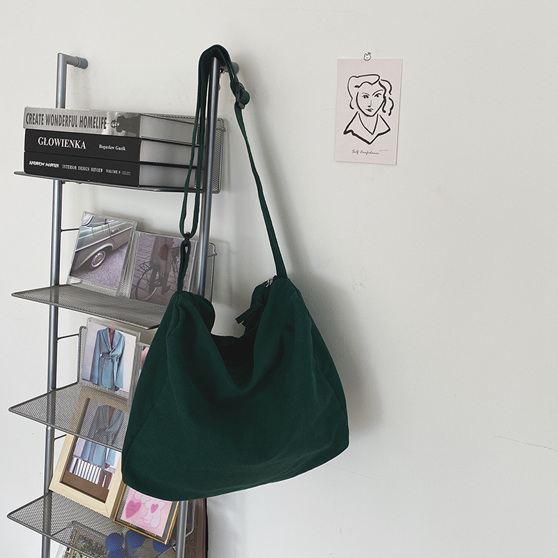 Ženska Tote torba u korejskom stilu, velika kapaciteta, crossbody s jednom naramenicom, washed vintage canvas bucket torba