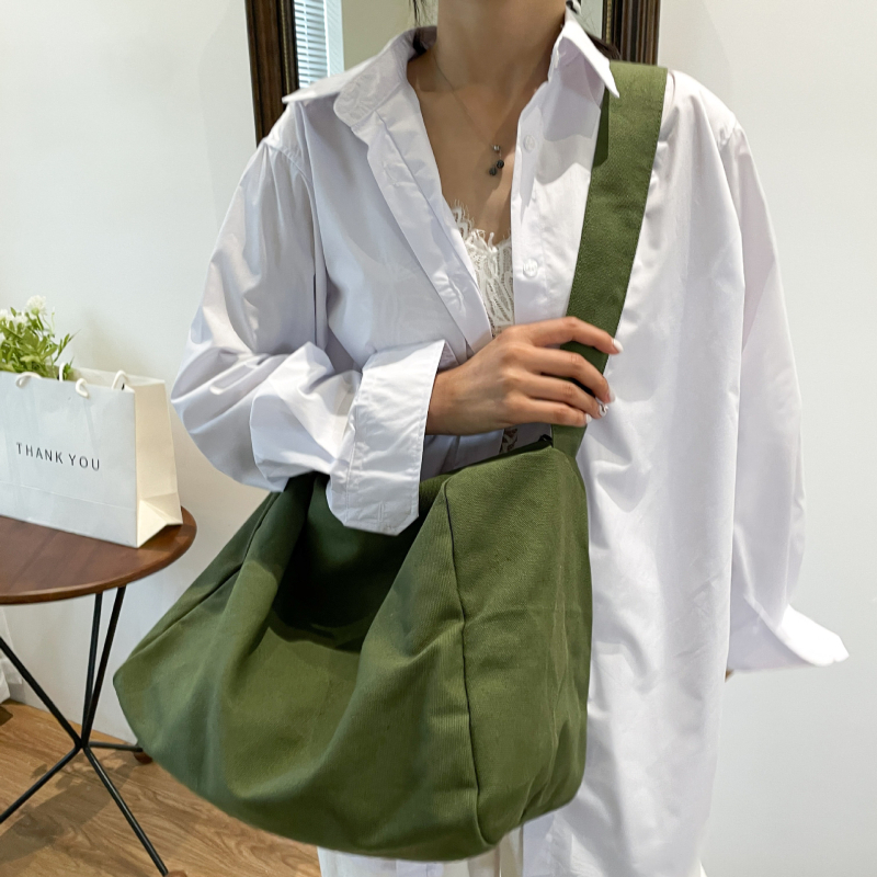 Ženska Tote torba u korejskom stilu, velika kapaciteta, crossbody s jednom naramenicom, washed vintage canvas bucket torba