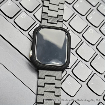 Ochranný kryt pre Apple Watch S10 z Kevlaru a karbónových vlákien
