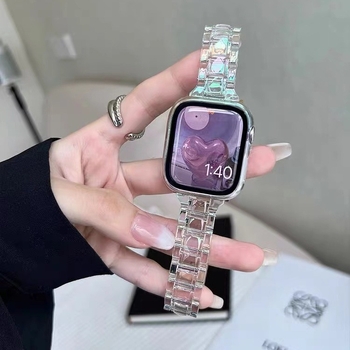 Prozirni zaštitni kućište za Apple Watch Series 9 s motivom sirene i šarenim elektroplatiranim filmom, integrirano kućište