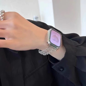 Prozirni zaštitni kućište za Apple Watch Series 9 s motivom sirene i šarenim elektroplatiranim filmom, integrirano kućište