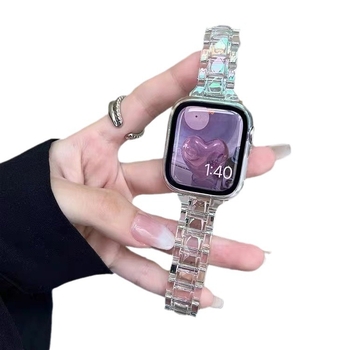 Prozirni zaštitni kućište za Apple Watch Series 9 s motivom sirene i šarenim elektroplatiranim filmom, integrirano kućište