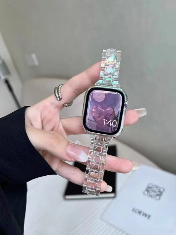 Prozirni zaštitni kućište za Apple Watch Series 9 s motivom sirene i šarenim elektroplatiranim filmom, integrirano kućište