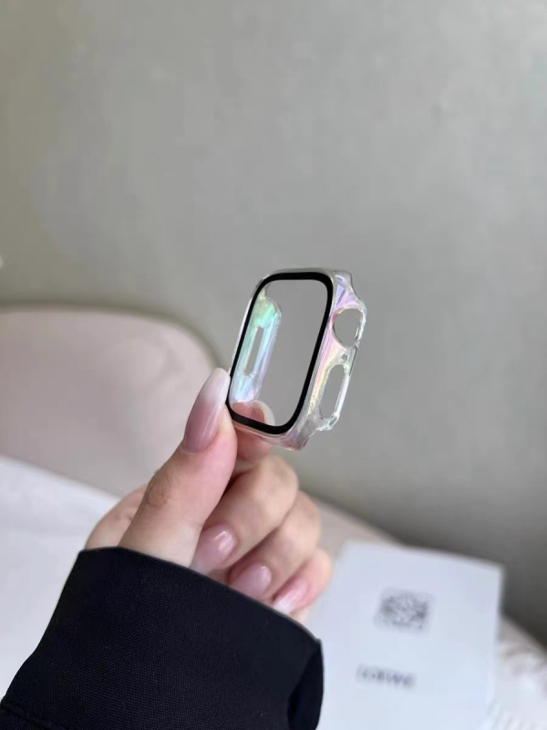 Prozirni zaštitni kućište za Apple Watch Series 9 s motivom sirene i šarenim elektroplatiranim filmom, integrirano kućište