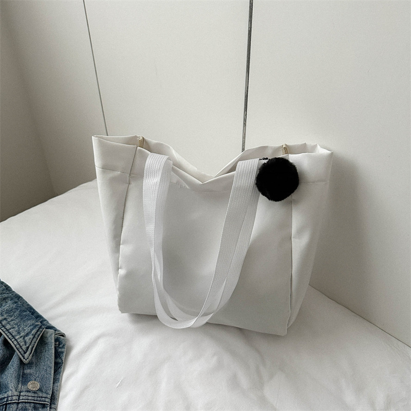 Nylon bucket torba za rame, horizontalni kvadratni oblik, džep za prijenosno računalo, otvoren pristup
