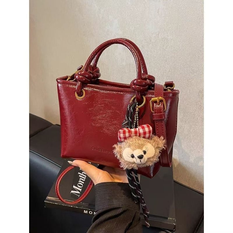 Geantă bucket unisex, piele sintetică, căptușeală din pânză, Primăvara 2025