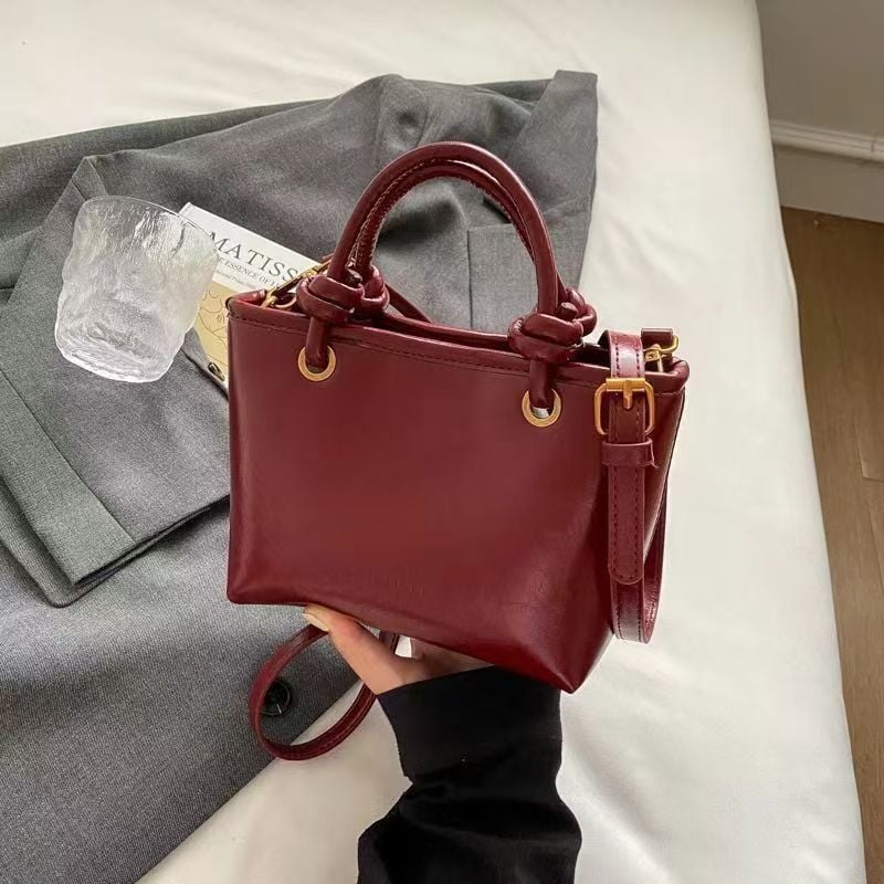 Geantă bucket unisex, piele sintetică, căptușeală din pânză, Primăvara 2025