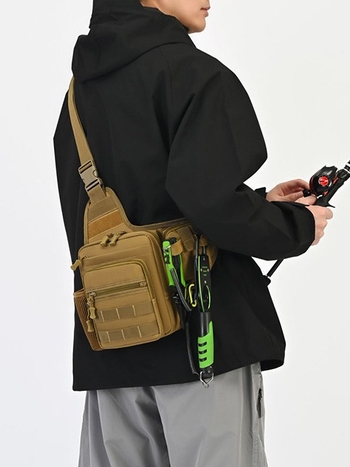 Muška crossbody torba (Oxford platno; prozračna; antibakterijska; proširivi kapacitet)