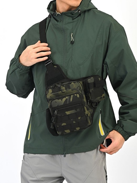 Muška crossbody torba (Oxford platno; prozračna; antibakterijska; proširivi kapacitet)