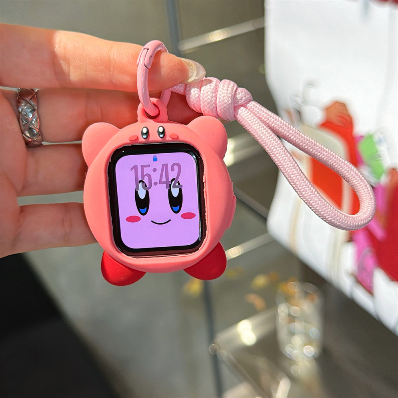 Silikonska zaštitna futrola za Apple Watch 1/2/3 generacije s dugim ružičastim užetom