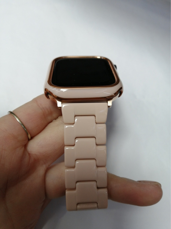 Set cu curea de ceas și husă protectoare pentru Apple Watch | Material: rășină | Brand: Xiameng | Compatibil cu Apple Watch | Greutate: 0.02 | Data lansării: 2022-05-30