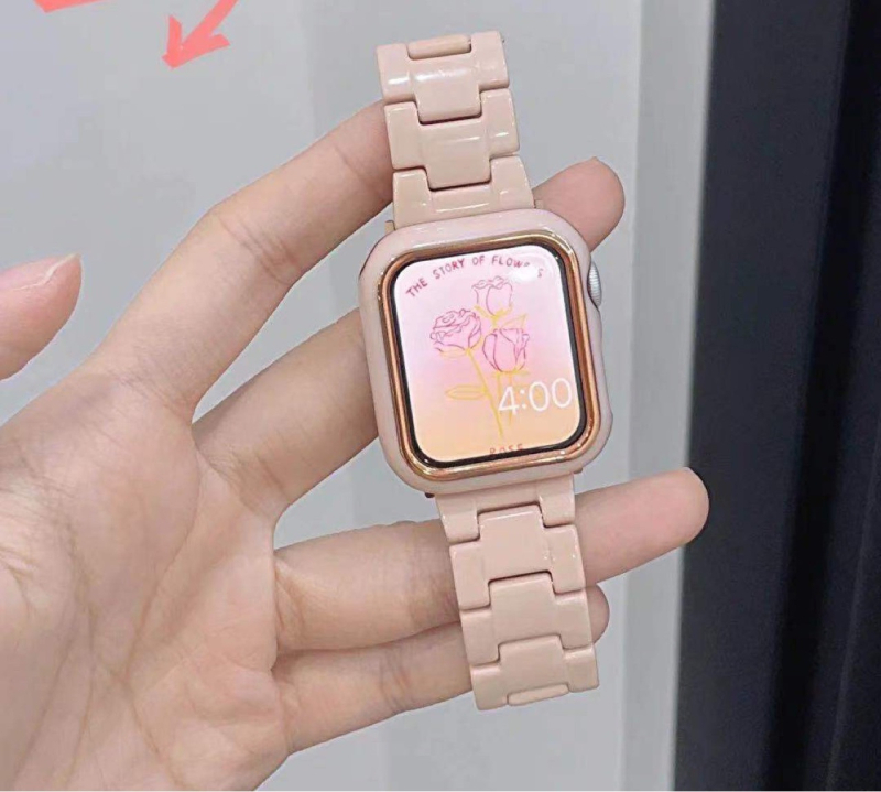 Set cu curea de ceas și husă protectoare pentru Apple Watch | Material: rășină | Brand: Xiameng | Compatibil cu Apple Watch | Greutate: 0.02 | Data lansării: 2022-05-30