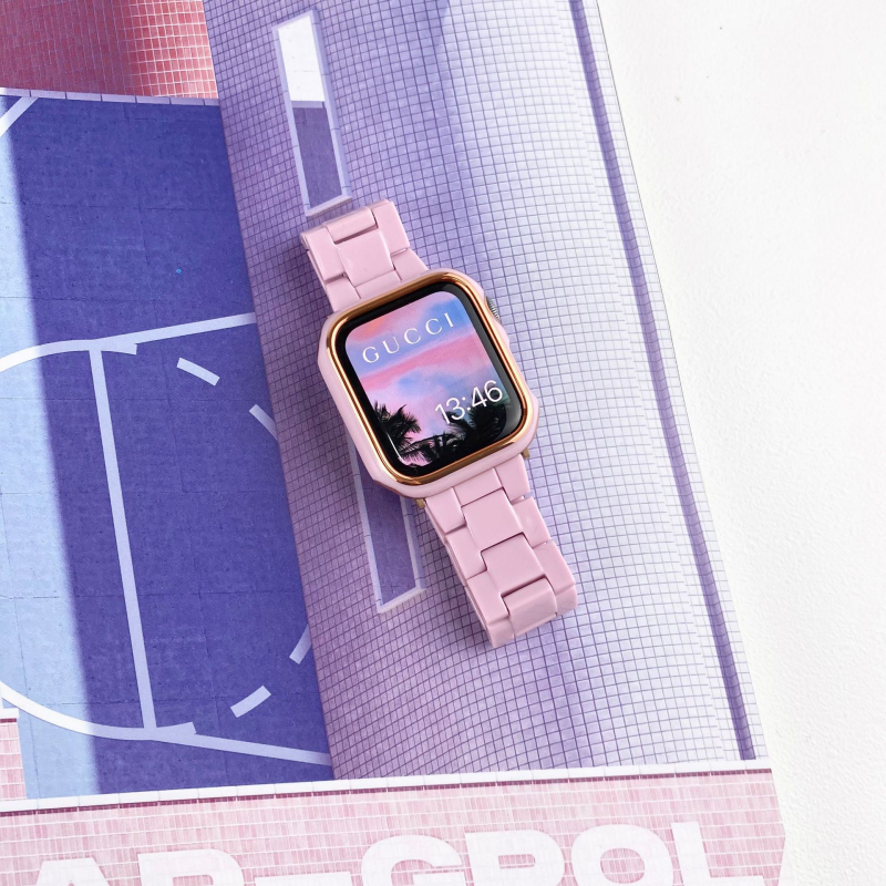 Set cu curea de ceas și husă protectoare pentru Apple Watch | Material: rășină | Brand: Xiameng | Compatibil cu Apple Watch | Greutate: 0.02 | Data lansării: 2022-05-30