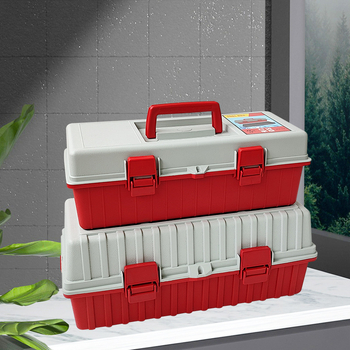 Πλαστικό κουτί εργαλείων, φορητό αποθηκευτικό κουτί εργαλείων για αυτοκίνητο, αδιάβροχο και ενισχυμένη κατασκευή
