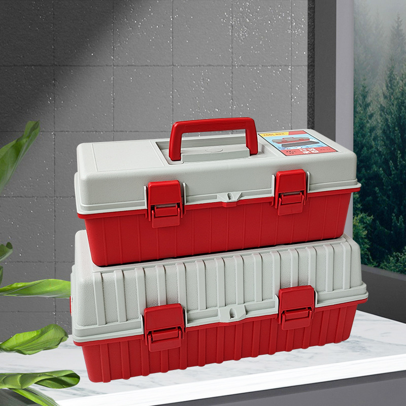 Πλαστικό κουτί εργαλείων, φορητό αποθηκευτικό κουτί εργαλείων για αυτοκίνητο, αδιάβροχο και ενισχυμένη κατασκευή