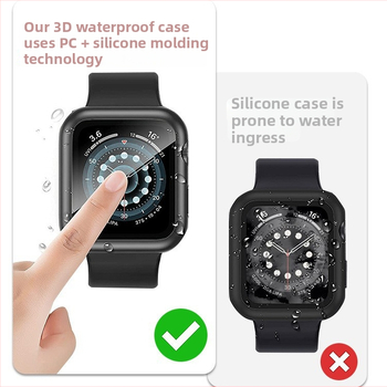 Prípad Apple Watch Series 7/8 – 3D vodotesné ochranné puzdro, PC materiál, prispôsobiteľná značka, bez licenčného súkromného štítku