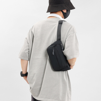 Muška crossbody torba, vodootporna, Oxford tkanina, unisex stil, poliester podstava, proljeće 2025 izdanje