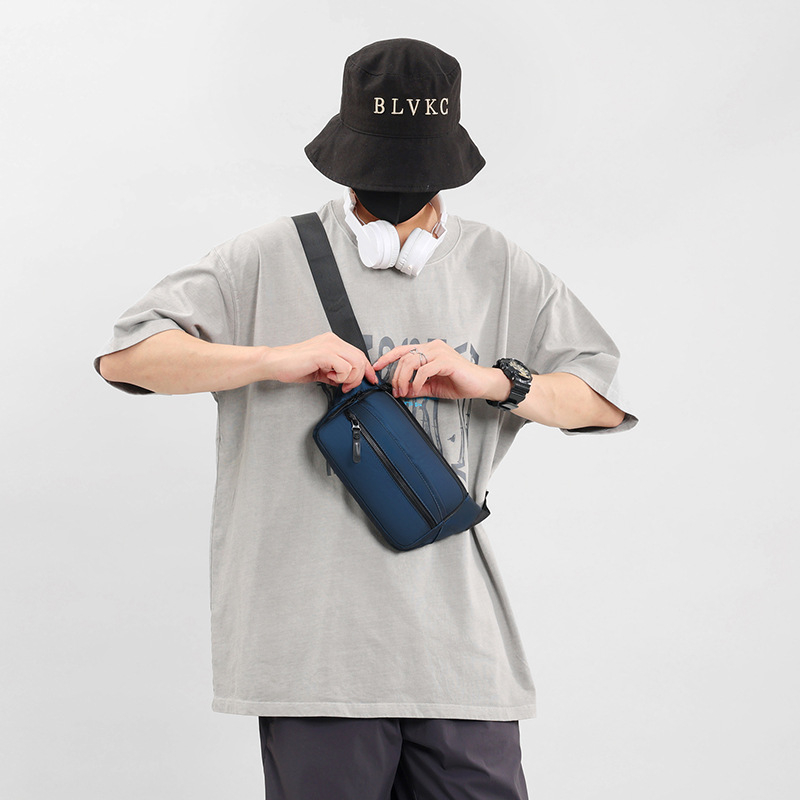 Muška crossbody torba, vodootporna, Oxford tkanina, unisex stil, poliester podstava, proljeće 2025 izdanje
