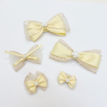 Klip za kosu za psa s mašnicom, princes stil, najlon materijal, univerzalna upotreba