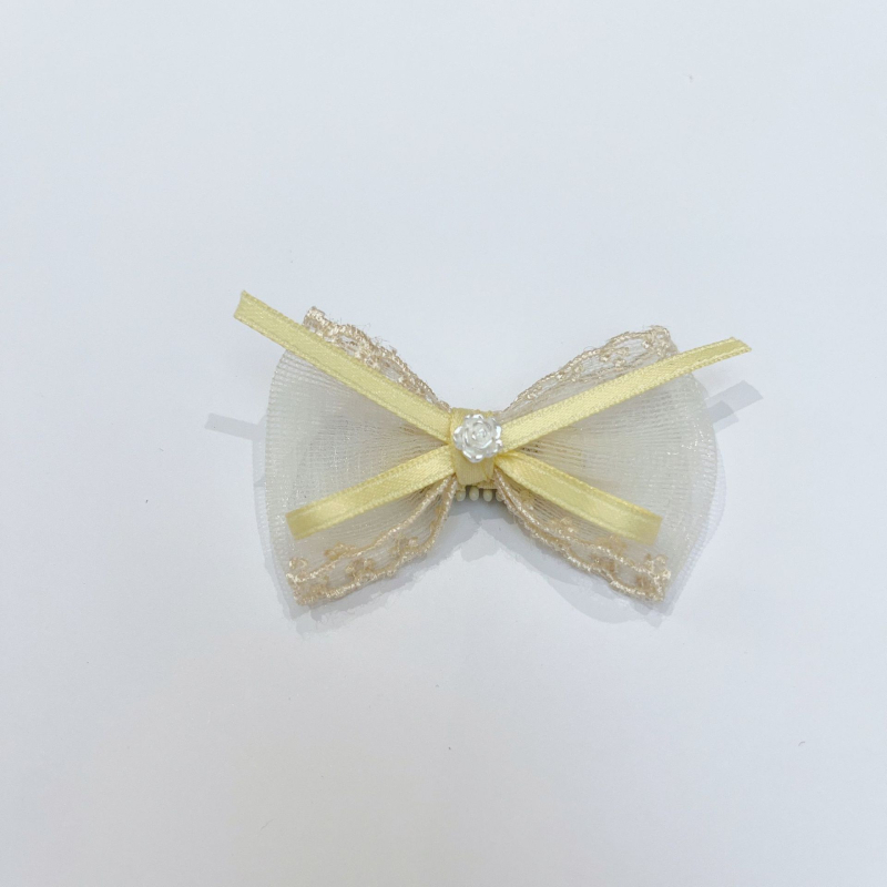 Klip za kosu za psa s mašnicom, princes stil, najlon materijal, univerzalna upotreba