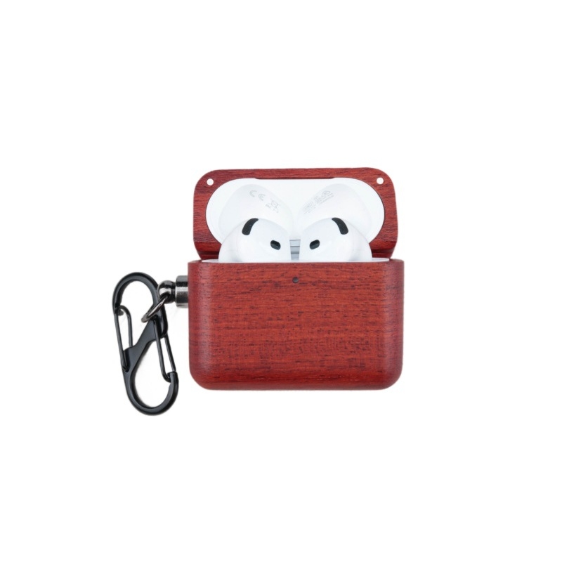 Ξύλινη θήκη ακουστικών για Apple AirPods 4ης γενιάς – μασίφ ξύλο, χειροποίητη, σκληρή θήκη, καθολική συμβατότητα