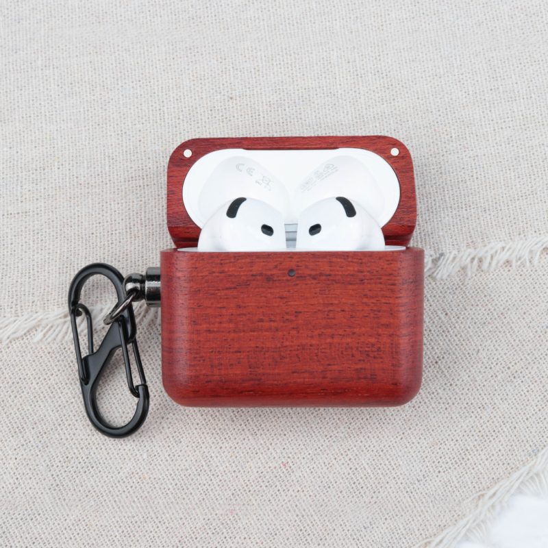 Ξύλινη θήκη ακουστικών για Apple AirPods 4ης γενιάς – μασίφ ξύλο, χειροποίητη, σκληρή θήκη, καθολική συμβατότητα