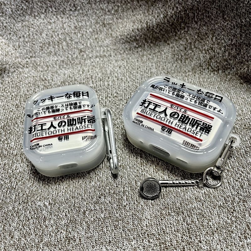 Θήκη προστασίας AirPods Pro 3/4 με χαραγμένο σχέδιο, PC υλικό, στυλ IP μοντέλο, μη προσαρμοζόμενη, συμβατό με Oppo