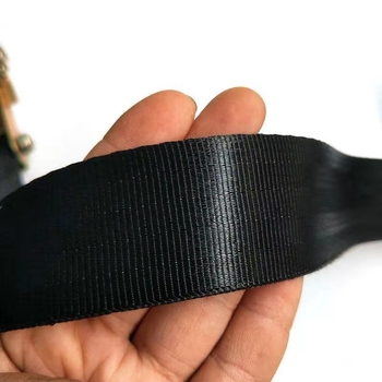 Augstas izturības poliesteru auto stiprinājuma siksna ar spriegošanas mehānismu; Materiāls: Poliesteris; Tips: Stiprināšanas siksna; Spriegošanas mehānisms: Spriegotājs