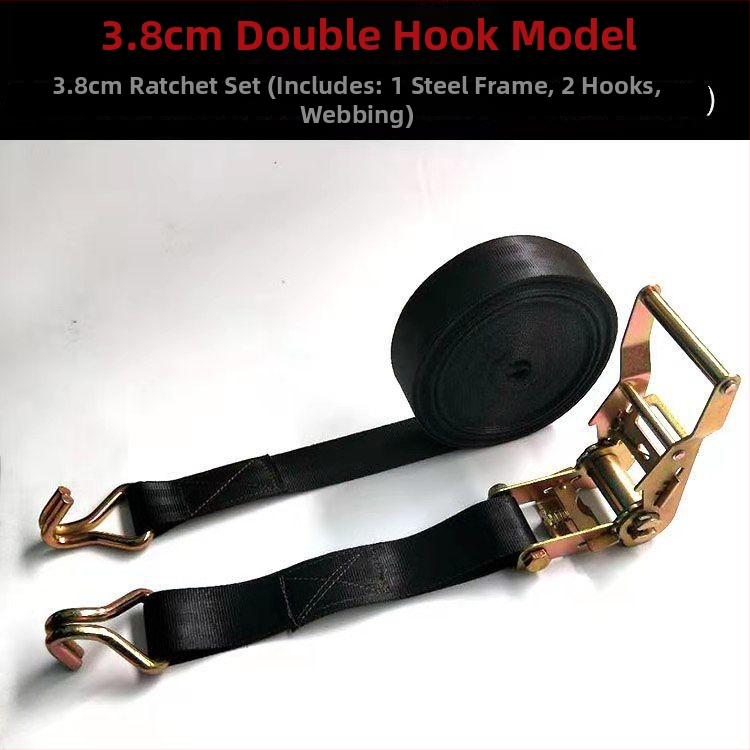 Augstas izturības poliesteru auto stiprinājuma siksna ar spriegošanas mehānismu; Materiāls: Poliesteris; Tips: Stiprināšanas siksna; Spriegošanas mehānisms: Spriegotājs