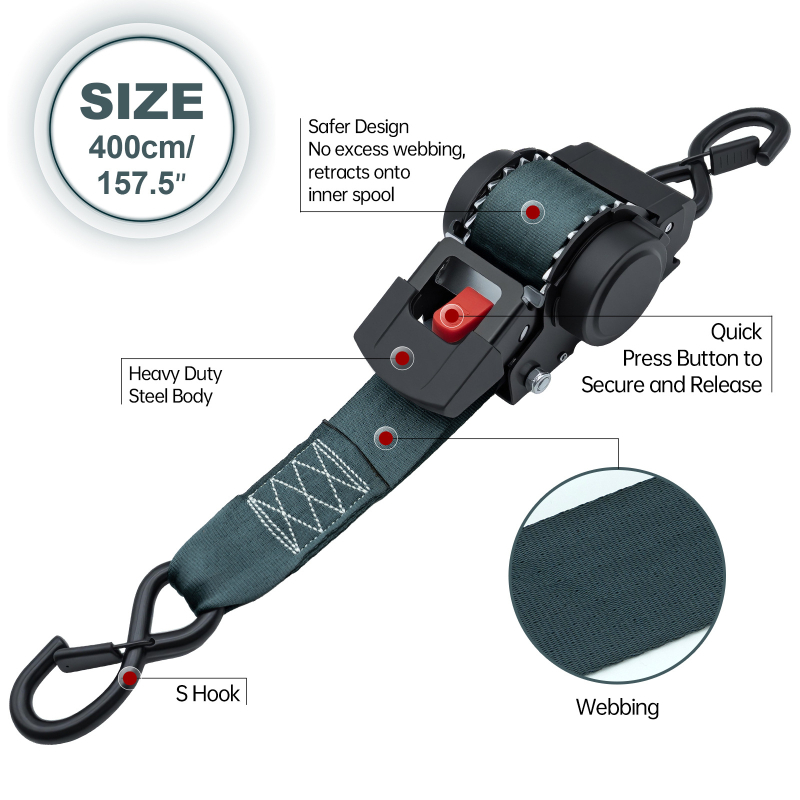 Smagas spriegošanas siksnas ar drošības sprādzēm, kravu transportam, vispārējai lietošanai