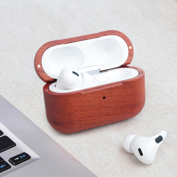 Ξύλινη θήκη προστασίας για AirPods Pro 3 – χειροποίητο σκληρό περίβλημα, προσαρμόσιμο, καθολική συμβατότητα, υλικό ξύλο/μπαμπού