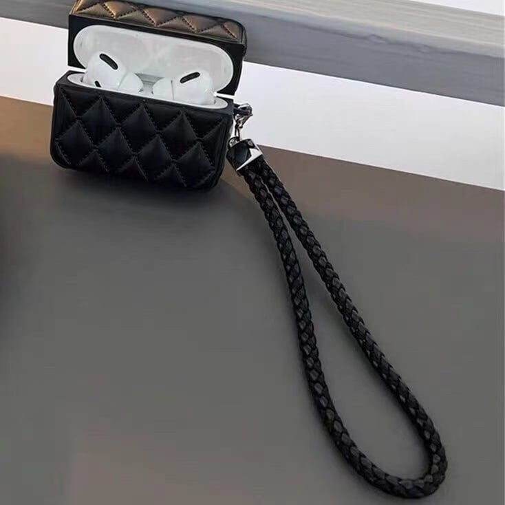 Husă de protecție AirPods - piele artificială, gravură în relief, compatibilitate universală cu Apple AirPods