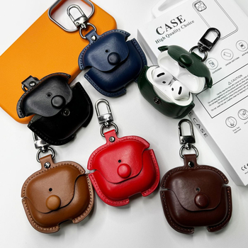 Carcasă pentru AirPods Pro 2 din piele sintetică, stil cartoon, imprimeu în relief, suport personalizare, compatibil Apple