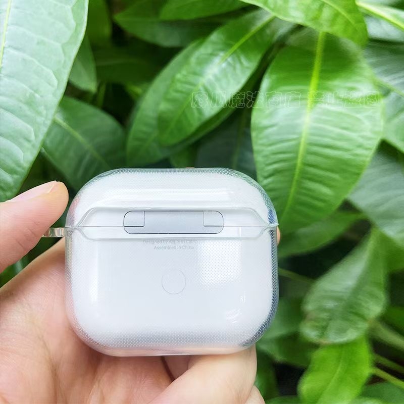 Θήκη προστασίας AirPods Pro 2/3, TPU υλικό, διαφανής, χυτό με έγχυση, συμβατή με Apple