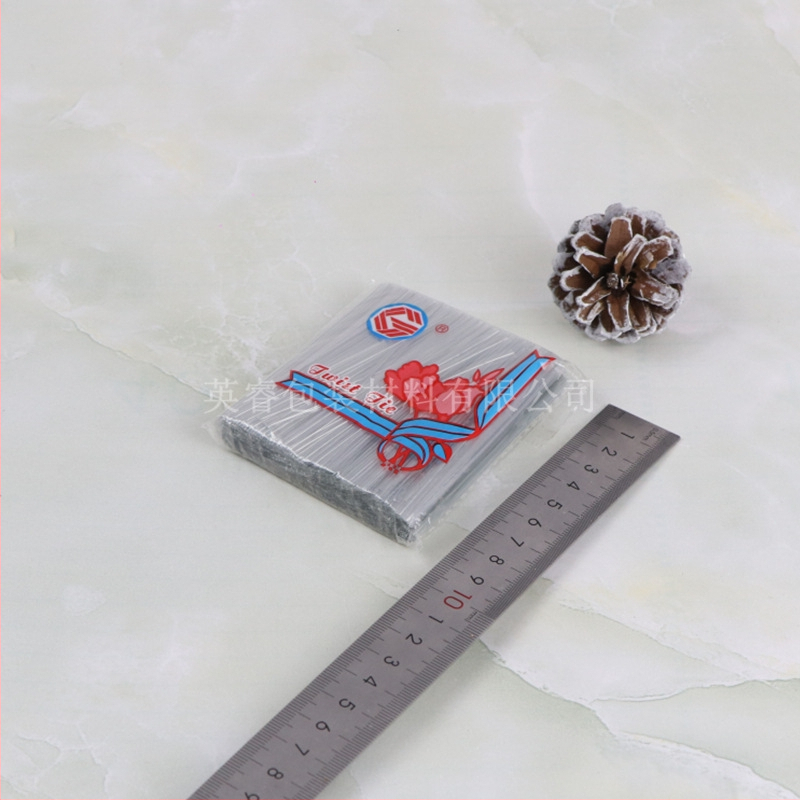 Ekoloģiski draudzīgs caurspīdīgs saitīgais vads pārtikas iepakojumam un DIY ziedu projektiem; Materiāls: caurspīdīgs kompozītm filmas pārklāts galvanizēts vads; Izmēri: 4x250; Biezums: 0,4; Privāta zīmola pieejama