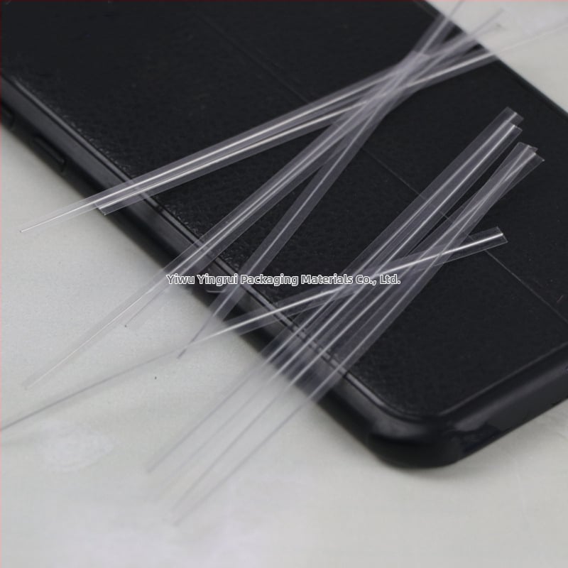 Ekoloģiski draudzīgs caurspīdīgs saitīgais vads pārtikas iepakojumam un DIY ziedu projektiem; Materiāls: caurspīdīgs kompozītm filmas pārklāts galvanizēts vads; Izmēri: 4x250; Biezums: 0,4; Privāta zīmola pieejama