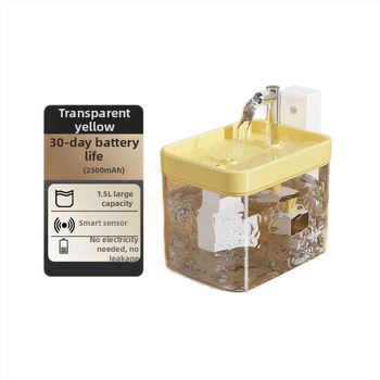 Διανομέας νερού για κατοικίδια με βάση σταθερής θερμοκρασίας, ασύρματος αισθητήρας, αυτόματη κυκλοφορία, 1500 ml, PC φιλικό προς τα τρόφιμα