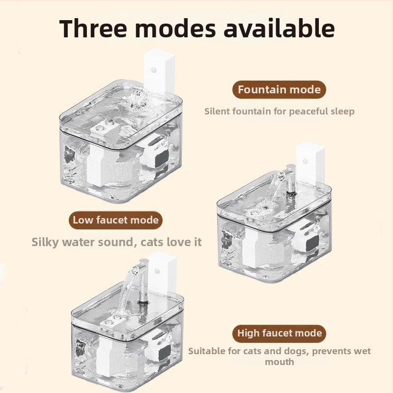 Διανομέας νερού για κατοικίδια με βάση σταθερής θερμοκρασίας, ασύρματος αισθητήρας, αυτόματη κυκλοφορία, 1500 ml, PC φιλικό προς τα τρόφιμα