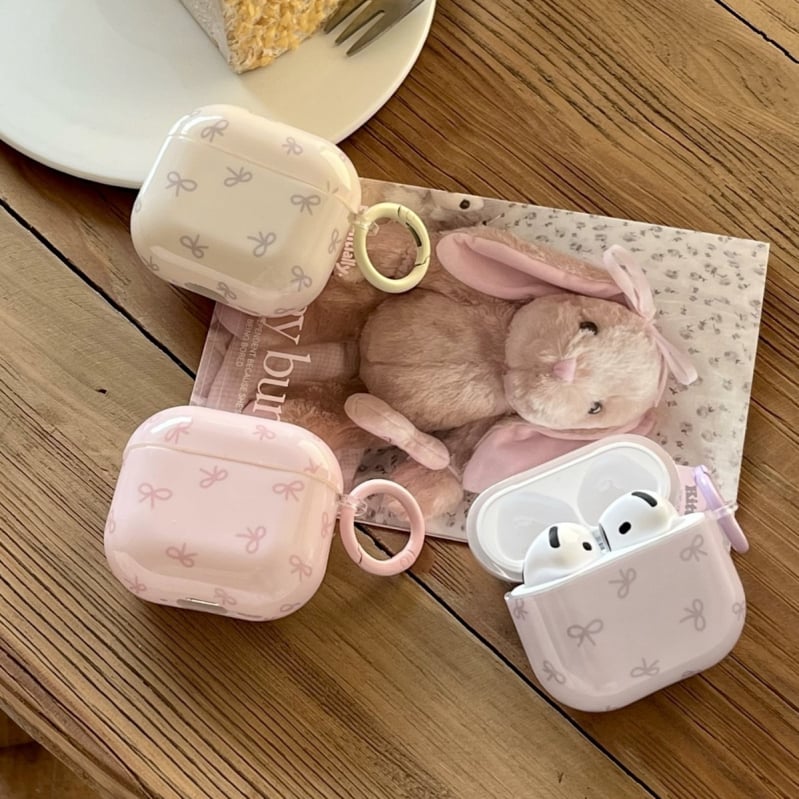 Θήκη προστασίας AirPods Pro με σχέδιο φιόγκο, TPU υλικό, ολοκληρωμένο περίβλημα, κατασκευή με έγχυση, συμβατή με Apple