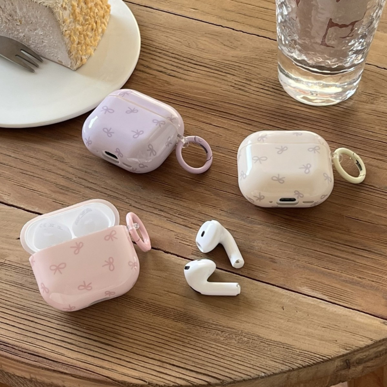 Θήκη προστασίας AirPods Pro με σχέδιο φιόγκο, TPU υλικό, ολοκληρωμένο περίβλημα, κατασκευή με έγχυση, συμβατή με Apple